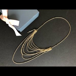 Multi layer gold chain necklace and Cleo headdress